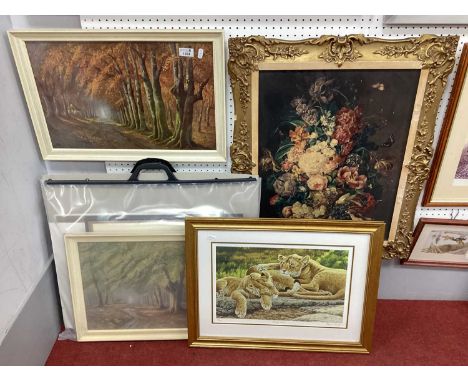 Floral Print in Peerart Frame, signed prints, original artwork.