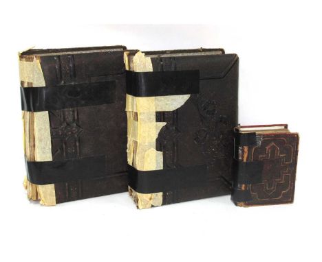 Late XIX Century / Early XX Century Portrait Photographs in Three Period Distressed Albums.
