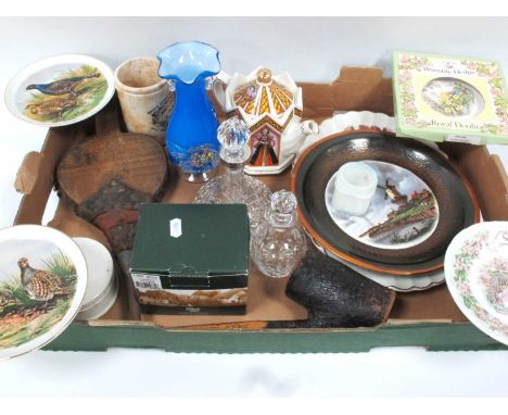 A Lilliput Lane #L2885 Snowball Cottage Boxed, Royal Doulton Brambly Hedge Plates (one boxed), James Keiller &amp; Sons Marma