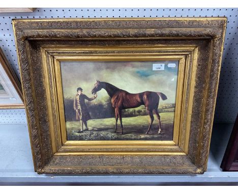 Late XX Century Equestrian Print 29 x 39cm in similar period gilt frame.