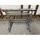 Pair steel tubular height adjustable Trestles