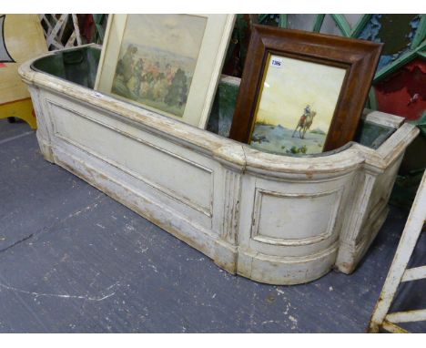 A LARGE COPPER LINED PAINTED PINE PLANTER