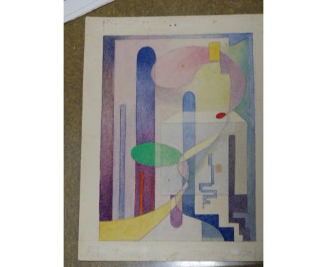 (ARR) PORTRAIT OF EZRA POUND, 1929, BY STUCKEY, WATERCOLOUR, 12.5 X 9CM (UNFRAMED)