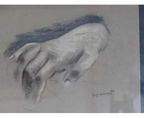 SUSAN EATON, LADY BY A WINDOW, SIGNED AND DATED 1997, CHARCOAL, 49 X 39CM. A PORTRAIT OF A MAN, SIGNED LLOYD AND TWO OTHER DR
