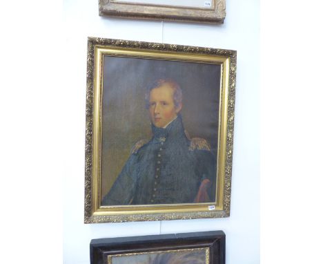 19TH CENTURY ENGLISH SCHOOL. PORTRAIT OF AN OFFICER. OIL ON CANVAS. 71 X 58CM 