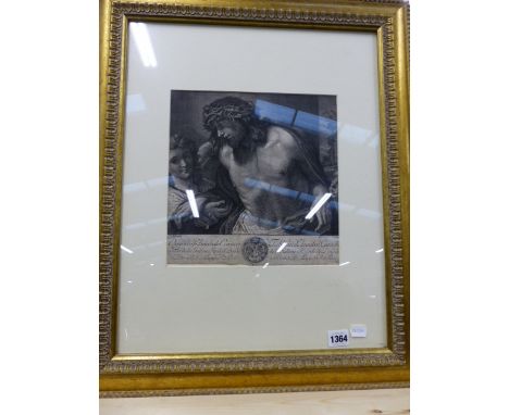 AFTER ANNIBALE CARACCI. OLD MASTER PRINT OF CHRIST
