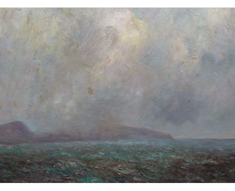 (ARR) WINSTON MCQUOID, SEASCAPE 1959, OIL ON BOARD, 35 X 36CM (UNFRAMED)