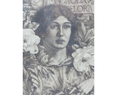 MAGNOLIA GRANDEFLORA,  AN EARLY 20TH CENTURY ETCHING, 31 X 24CM AND TWO LATER SMALL ABSTRACT COLOURED ETCHINGS 