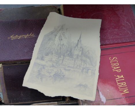 A LARGE COLLECTION OF 19TH.C.AND LATER ARTISTS SKETCH BOOKS, AUTOGRAPH ALBUMS,ETC