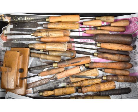 A Collection of Various Vintage and Later Chisels and Woodworking Tools 