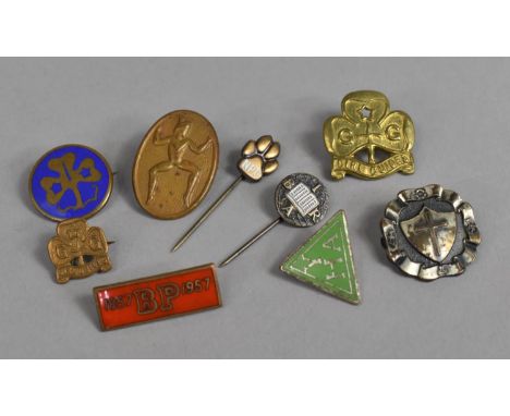 A Collection of Various Girl Guide Badges, Enamelled BP Badge and Other Lapel Badges 