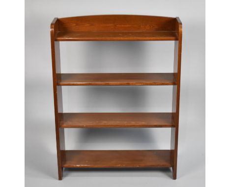 A Four Shelf Open Bookcase with Galleried Top, 58.5cms Wide 