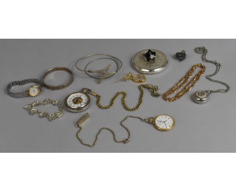 A Collection of Various Pocket Watches, Ladies Compact Etc 