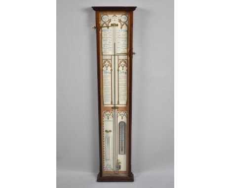 A Reproduction Mahogany Cased Admiral Fitzroy Barometer 