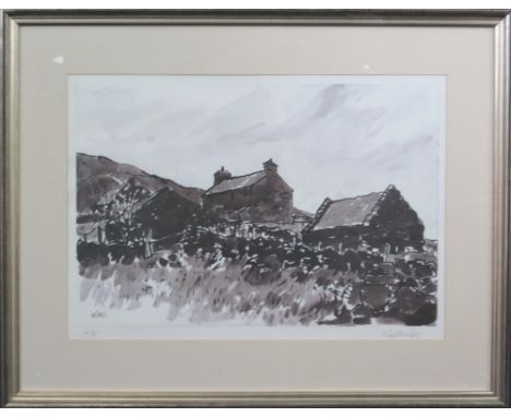 AFTER SIR JOHN 'KYFFIN' WILLIAMS, R.A. K.B.E., (Welsh, 1918-2006), a Welsh mountain farmstead, signed in pencil and with init