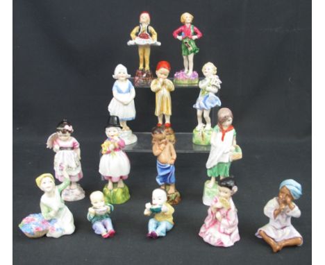 A COLLECTION OF ROYAL WORCESTER PORCELAIN 'CHILDREN OF THE NATIONS' FIGURINES by F.G. Doughty, to include: Burma, Holland, Eg