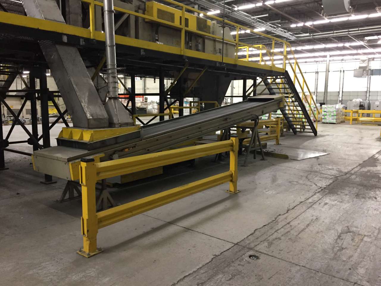 SRS Inclined Belt Picking Conveyor, Adjustable Height, 22 feet 4 inches ...