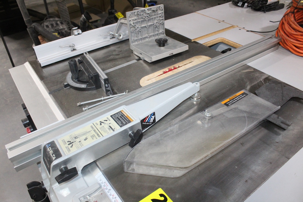 DELTA MODEL X5 UNISAW TABLE SAW, S/N D4C69328, CAT. NO. 36 ...