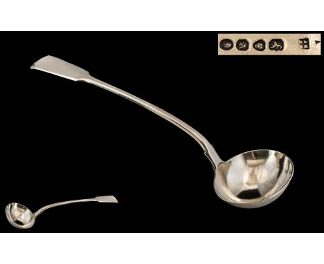 William IV Excellent Quality Heavy Well Cast Silver Ladle of excellent proportions.  Hallmark London 1836, maker John &amp; A