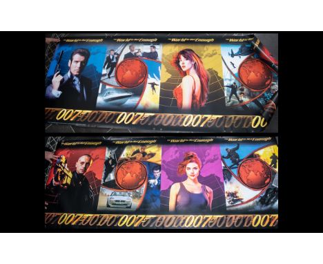 James Bond Interest - 'The World is Not Enough' Vintage Outdoor Poster designed for cinema advertising, double sided, starrin