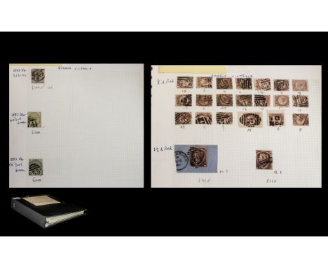 Stamp Interest - extensive GB collection in album, huge cat from 1840 1d intense black square cut 1870 1/2d plates 1 to 20 in