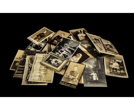 Collection of Old Photographs and Photo Postcards, First World War Period. 