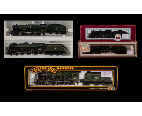 A Collection of Five 00 Gauge Engine and Tenders to include a mainline railway, a Jubilee Class Locomotive BR Green Leander c