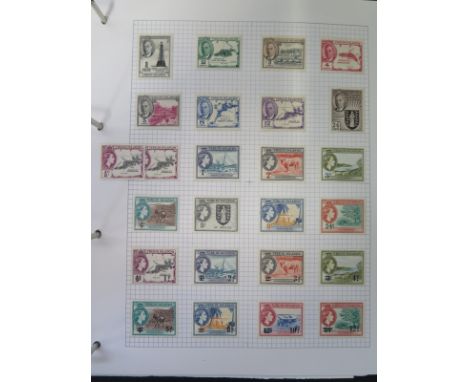 Commonwealth stamp collection in binder to include strong selection of Papua native canoes both mint and fine used 