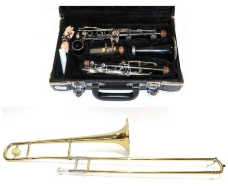 Clarinet Buffet Cramp Evette no.119115, stamped 'Made is Germany', cased with mouthpiece and accessories; together with a Tro