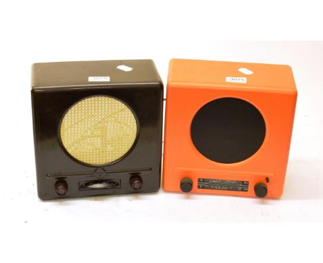 A Deutscher Kleinempfanger 'German People's Set' GW110 with the swastika below speaker, swastika printed on the screening coa