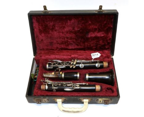 Clarinet By Boosey &amp; Hawkes top joint stamped 'Boosey &amp; Hawkes', bell stamped ' Boosey &amp; Hawkes Imperial 926', no