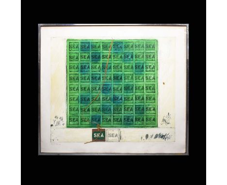 JOE TILSON (1928-2023). SEA MANTRA. (d) Etching in colours, 106cms x 76cms, signed, dated 79 and marked "AP", framed. (Subjec