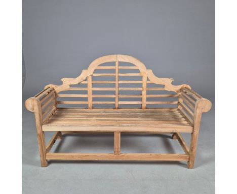 AFTER EDWIN LUTYENS GARDEN BENCH. 105cm H x 164cm W x 60cm D.