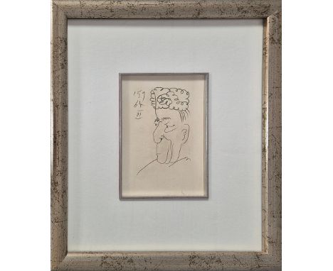 PABLO PICASSO. LE GOUT DU BONHEUR. (d) lithograph, 48cm x 41cm, framed. (Subject to ARR – see buyers’ conditions).