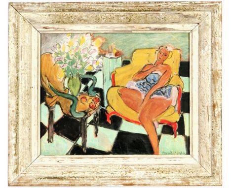 HENRI MATISSE. JEUNE FEMME. Signed in the plate, Off set lithograph, 35cm x 22.5cm.