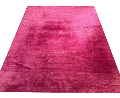 THE RUG COMPANY CARPET. KARSANSUI FUSCHIA DESIGNED BY MICHAEL REEVES. custom made, silk and wool, 348cm x 295cm.