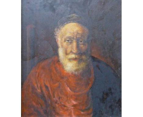 Flemish School, portrait of a gentleman, oil on board, 15 x 12cms, framed 