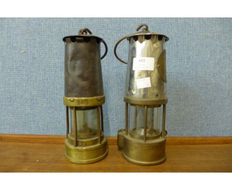 An Eccles miners lamp and one other 