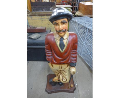A vintage model of a golfer 