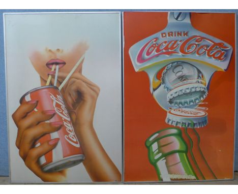 Two vintage Coca-Cola advertising prints 