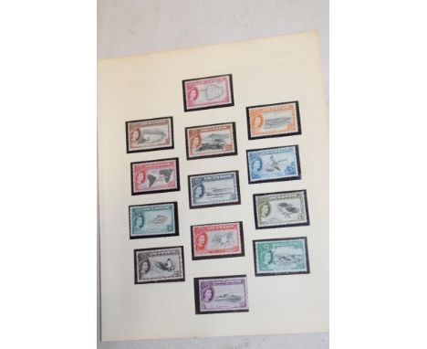 An album page with a set of 1956 Ascension Islands u/m stamps to 10/