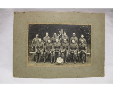 A large First War group photograph of the Corporals of E. Coy. 3rd DCLI Falmouth