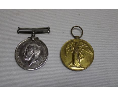 A pair of First War medals awarded to No. 36077 Pte. D. Anderson DCLI with copy photograph and biographical research