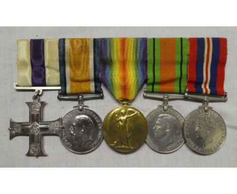A First War Military Cross group of medals awarded to Lieut F.E.Warran 2nd Bn. DCLI - Military Cross (GVR); British War and V
