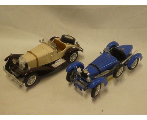 Two Burago 1:18 scale vintage racing cars