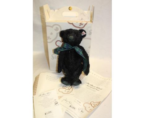 A modern Steiff "The Black Watch" musical teddy bear, boxed with certificates