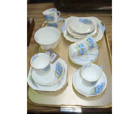A Shelley floral pattern 20 piece tea service ( D 12333 )