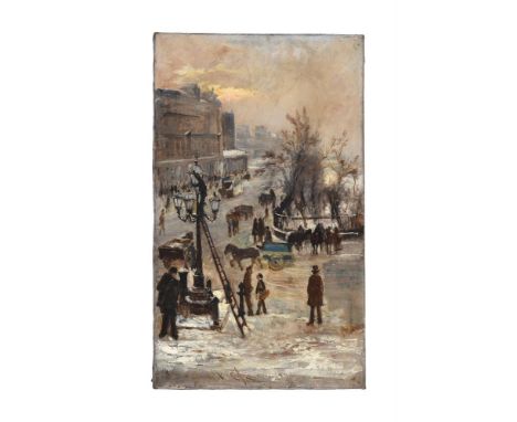 CHARLES JAMES LAUDER (BRITISH 1841-1920)SKETCH OF CHARING X Oil on canvas Signed, inscribed and dated '80' (lower left)51 x 3