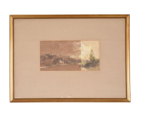 DAVID ROBERTS (SCOTTISH 1796-1864)THE AVENTINE HILL, ROMEPen, ink and watercolourSigned (lower right), dated 'Rome July 31st,