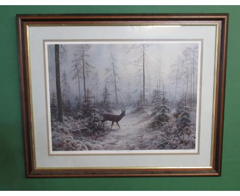 Elizabeth M Halstead (British C20th); 'Early Snow Batsford', ltd.ed. colour print, signed, titled and numbered 56/350 in penc